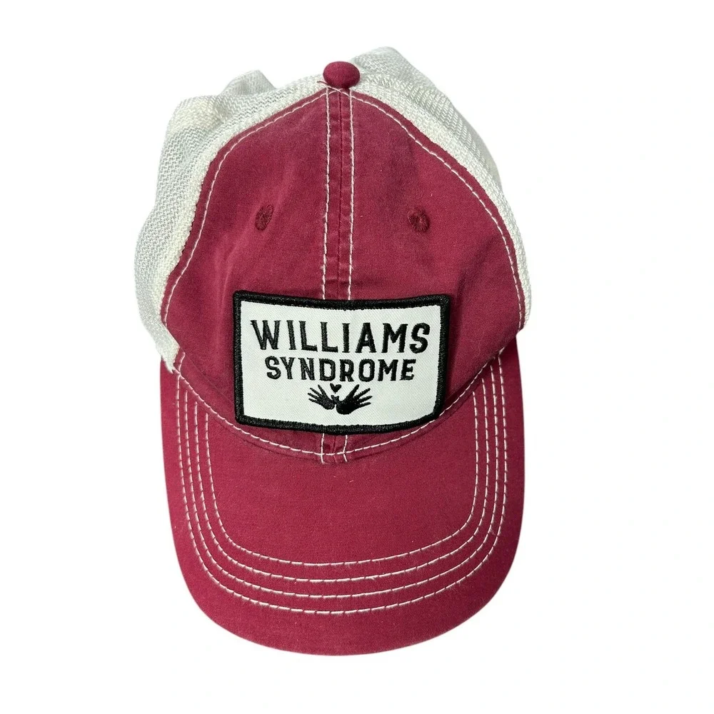Williams Syndrome mesh trucker  Hands And Heart Logo Baseball Cap Hat Adj. Men's